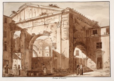 Portico of Octavia, 1833 by Agostino Tofanelli